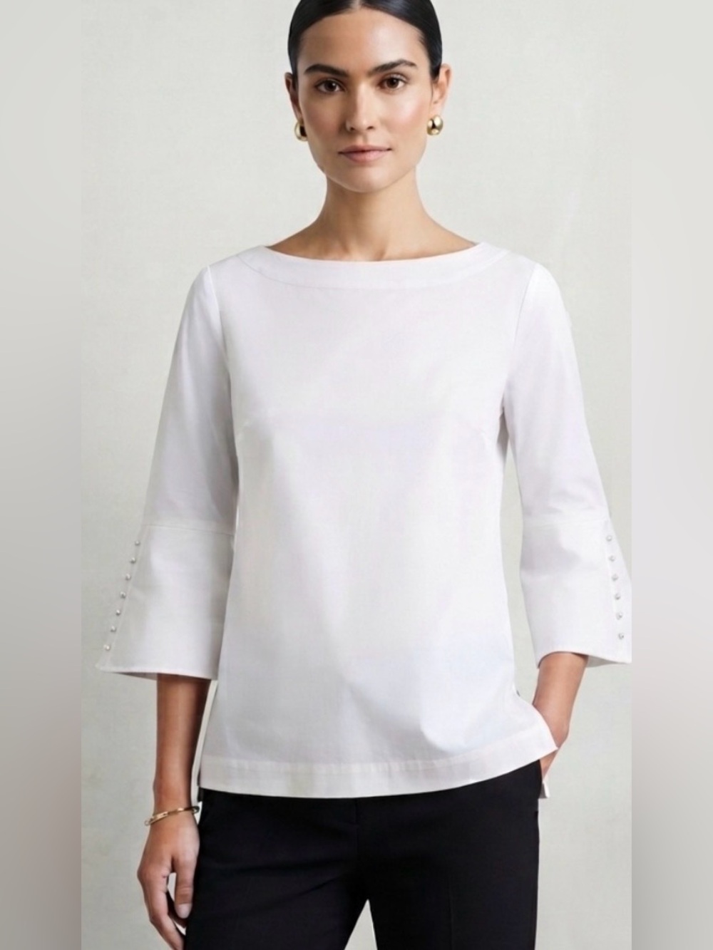 Hinson Wu Aveline Boat Neck Blouse - White